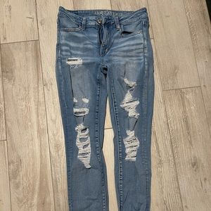 Women’s size 4 American eagle heavily distressed
